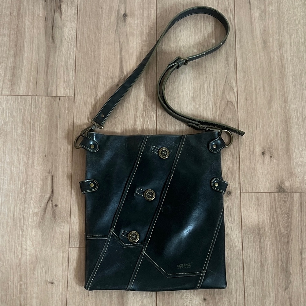 Vintage Matt & Nat Black Vegan Leather Bag